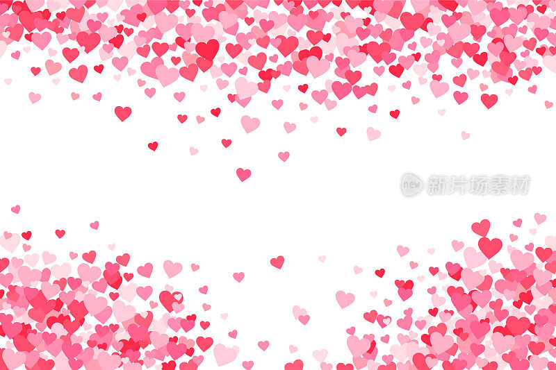 Vector pink & red Valentines Days hearts background